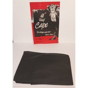 Vampire Costume Cape  41 Inch Vinyl Cape Black Color All Ages Halloween